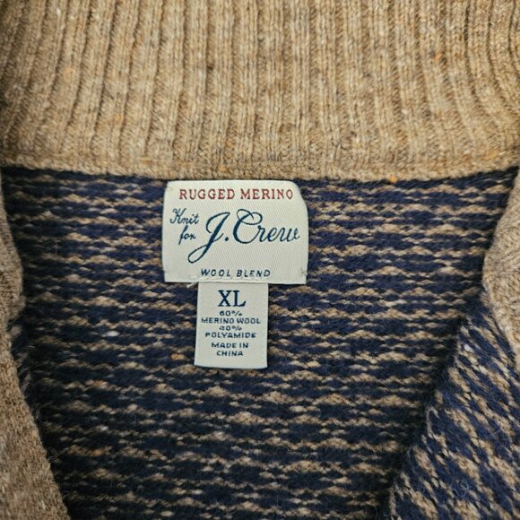 J.Crew Quarter-Zip Merino Blend Wool Sweater - Size XL - Picture 2 of 8